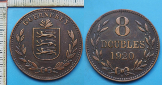 1920 H - 8 doubles - Guernesey
